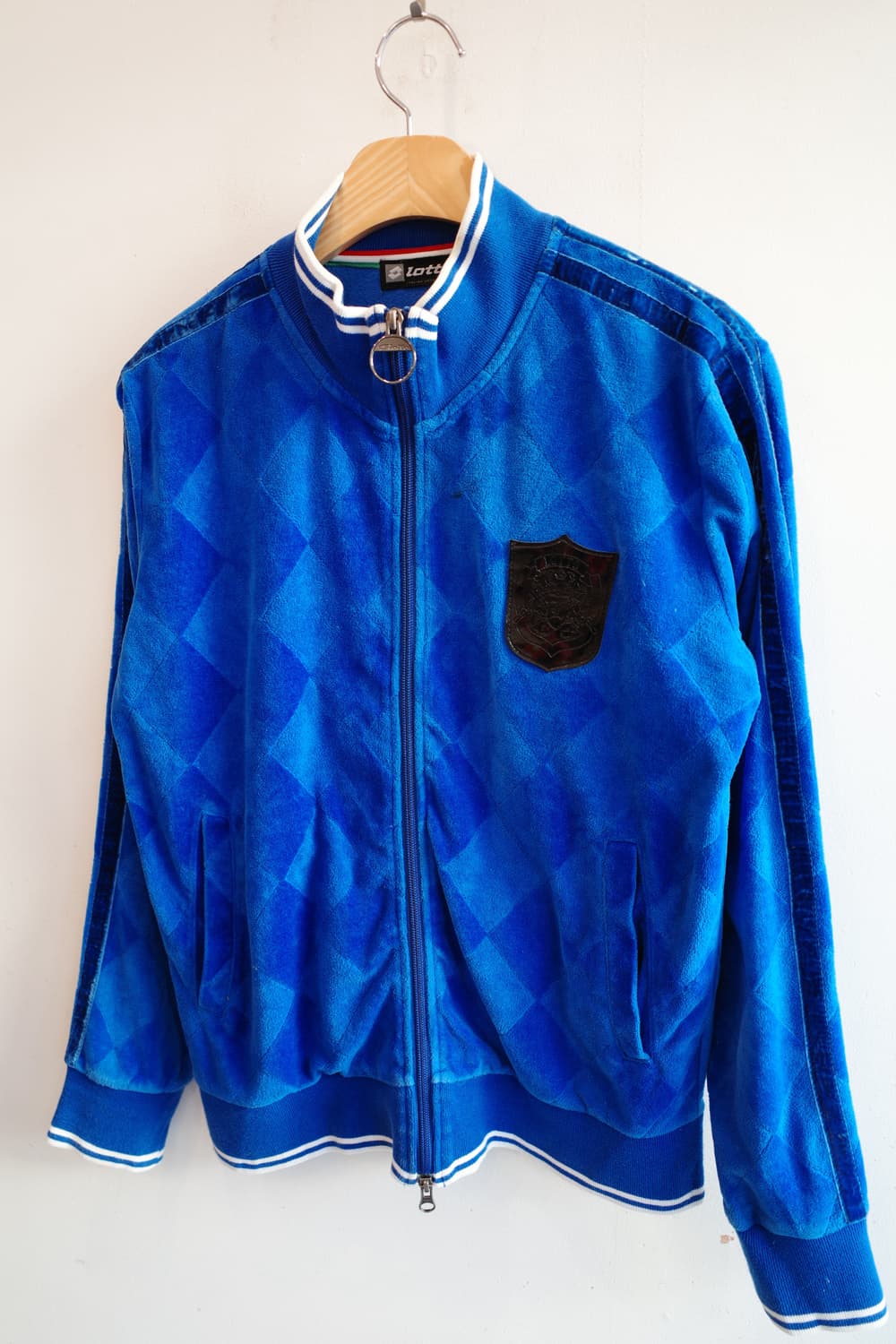 Lotto 아가일패턴 벨벳 투웨이 집업 상품이미지2