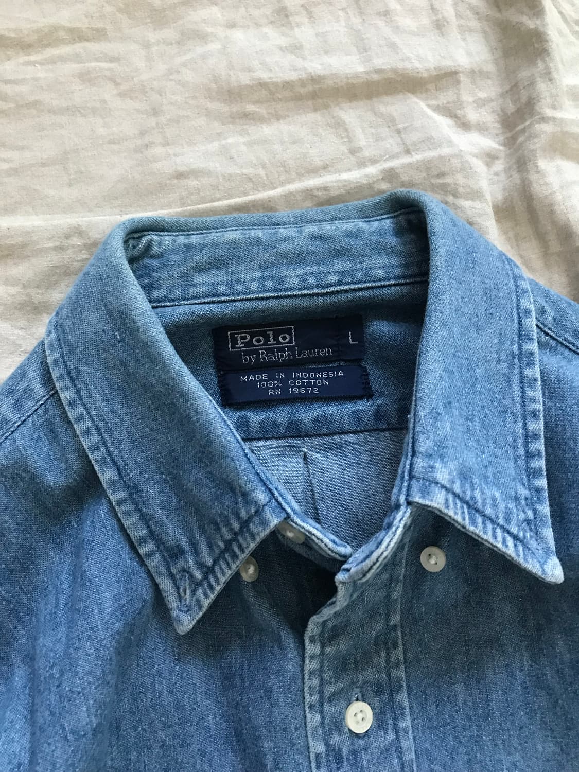 폴로 랄프로렌 포니로고 데님 연청 셔츠 상품이미지7