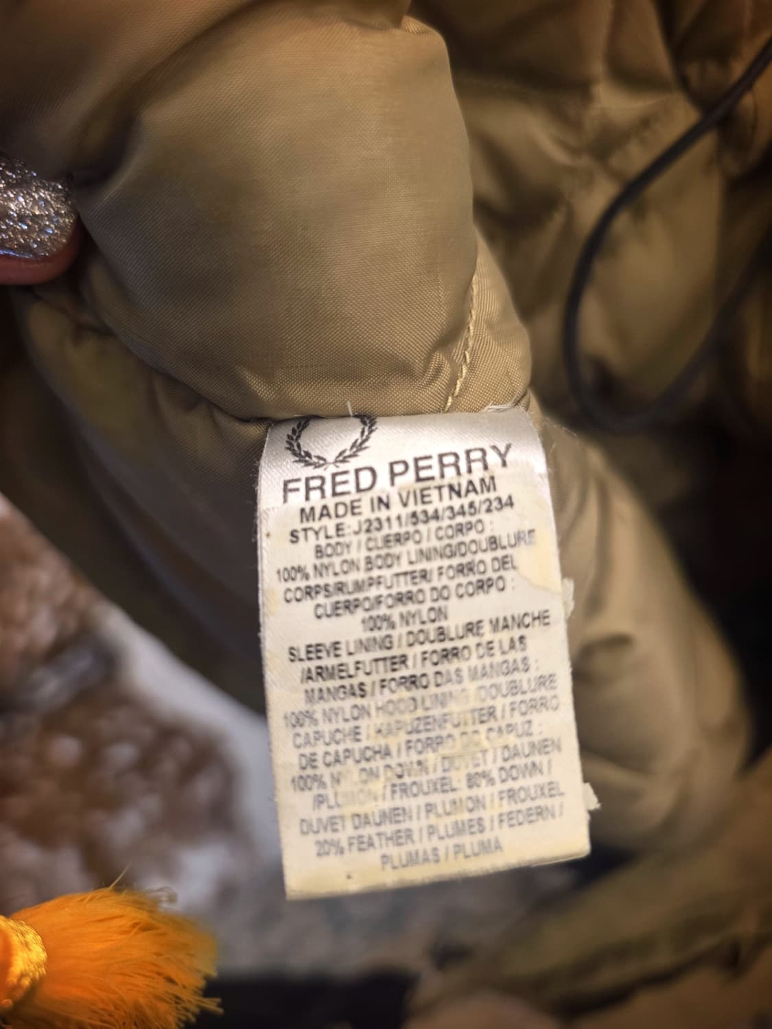 프레드 페리 (FRED

PERRY)다운 패딩자켓 상품이미지4