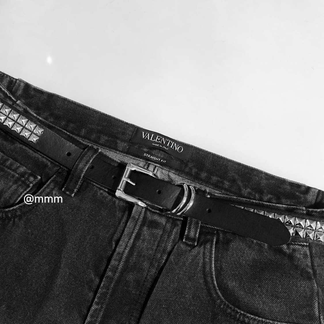 [Unisex] 락시크 스터드 Y2K 레더 벨트 상품이미지1