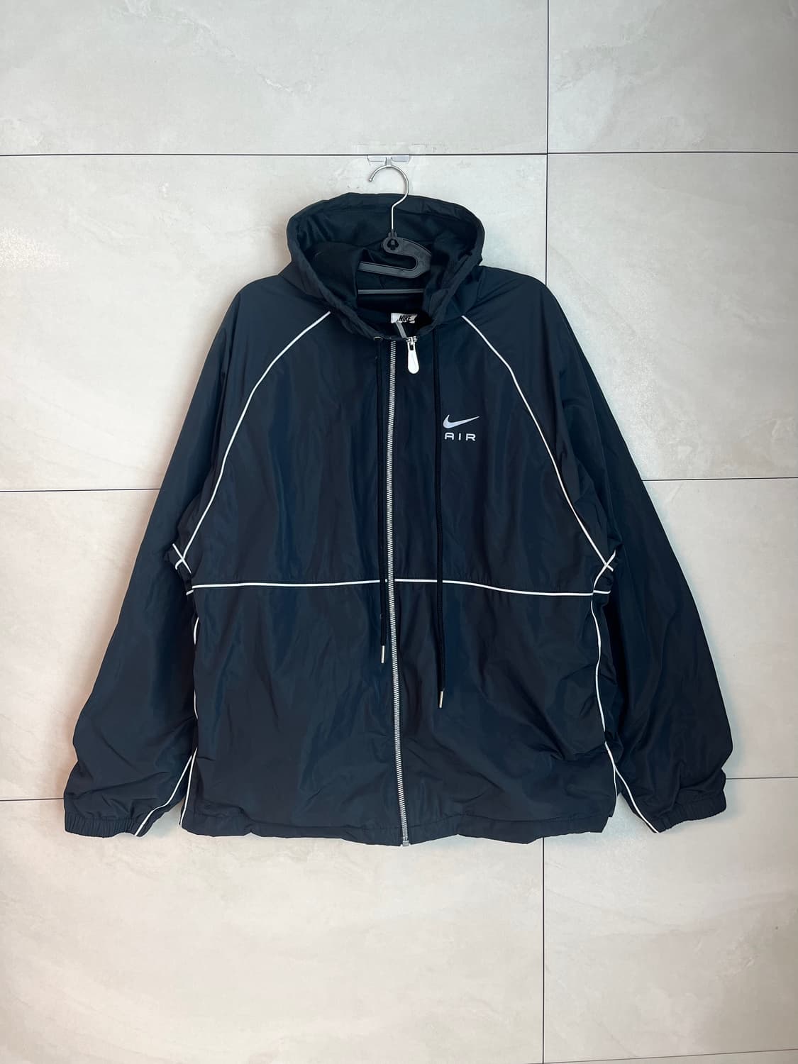 나이키 에어 풀 집 후드 우븐 바람막이 블랙 [L/100] 상품이미지5