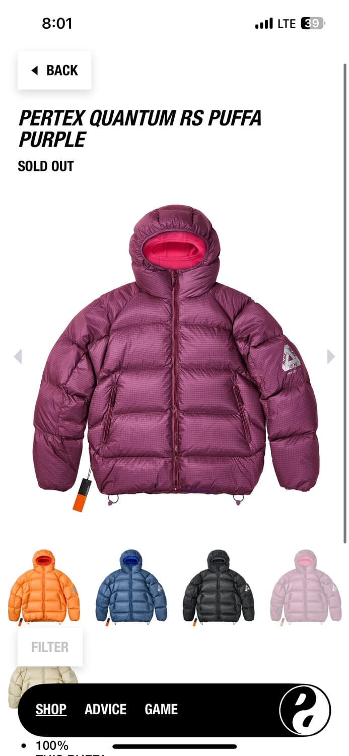 팔라스 퍼텍스 퀸텀 RS 푸파 퍼플 - 25FW 상품이미지2