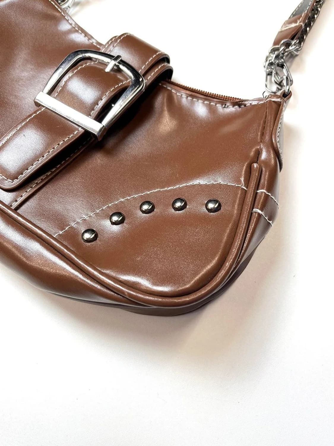  Selected 비건 가죽 미니멀리즘 숄더백 A1593 상품이미지4