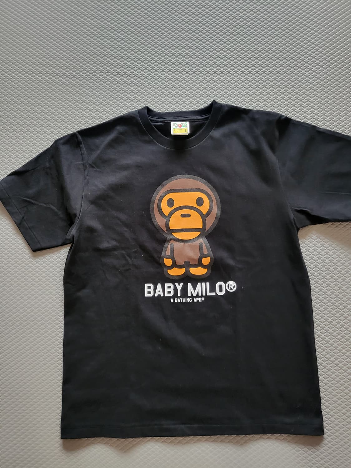 베이프 bape 베이비 마일로 반팔 티셔츠 블랙 L 상품이미지2