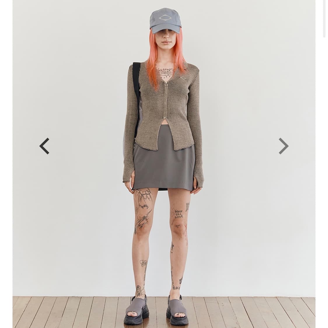 미스치프 니티드 셔츠 니트 롱슬리브 베이지 상품이미지3