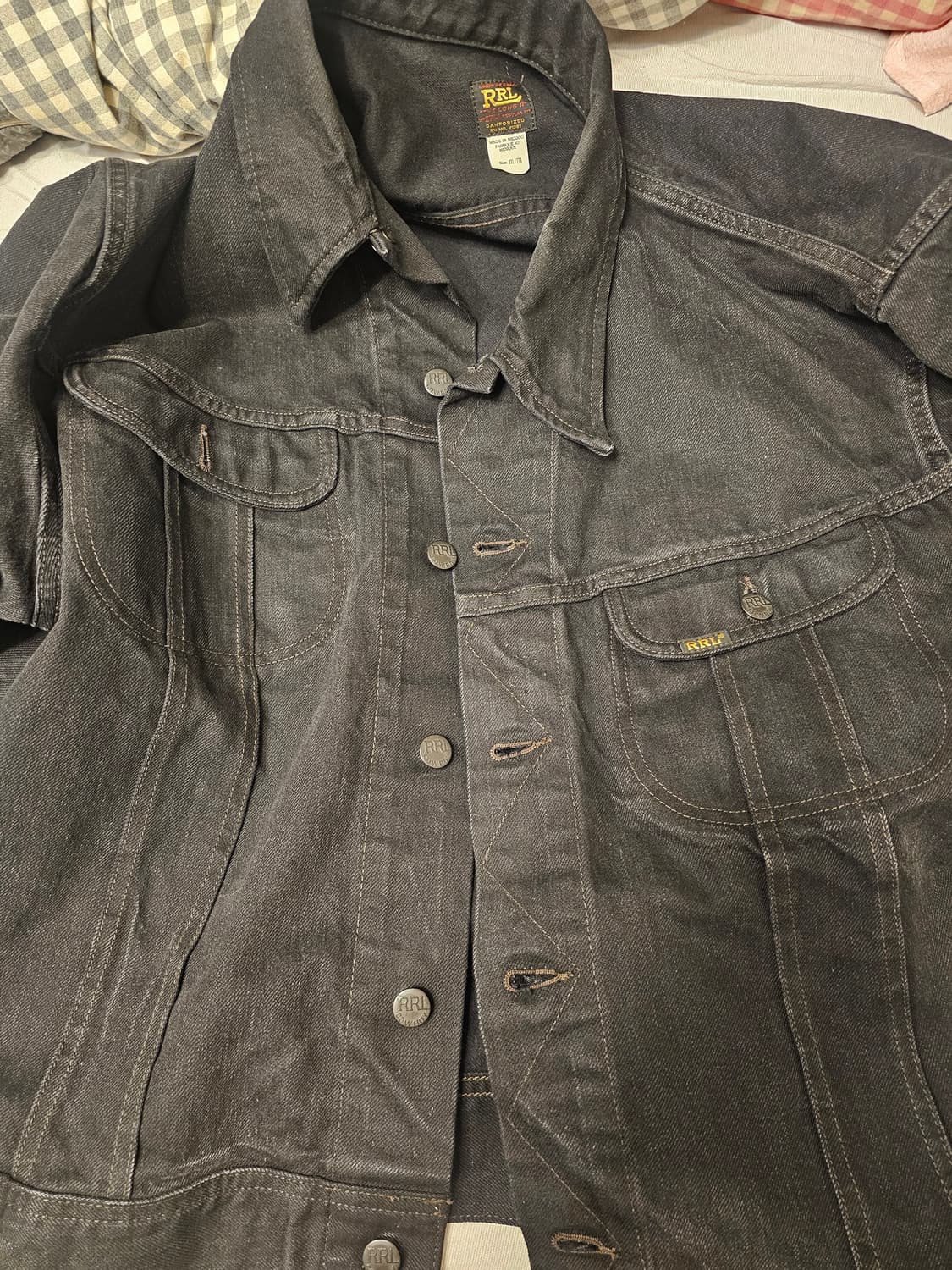 더블알엘 rrl lot 271 블랙 트러커 데님 자켓 상품이미지1