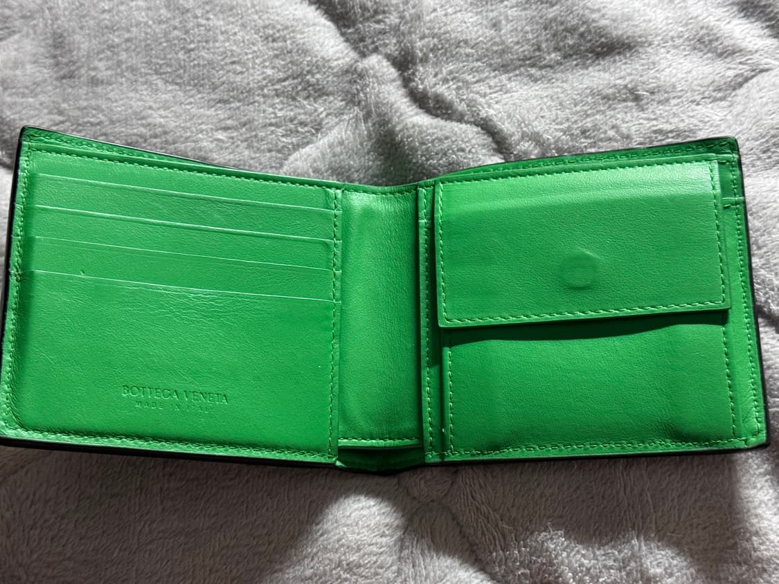 보테가베네타 인트레치아토 투톤 반지갑 그린:블랙 상품이미지3