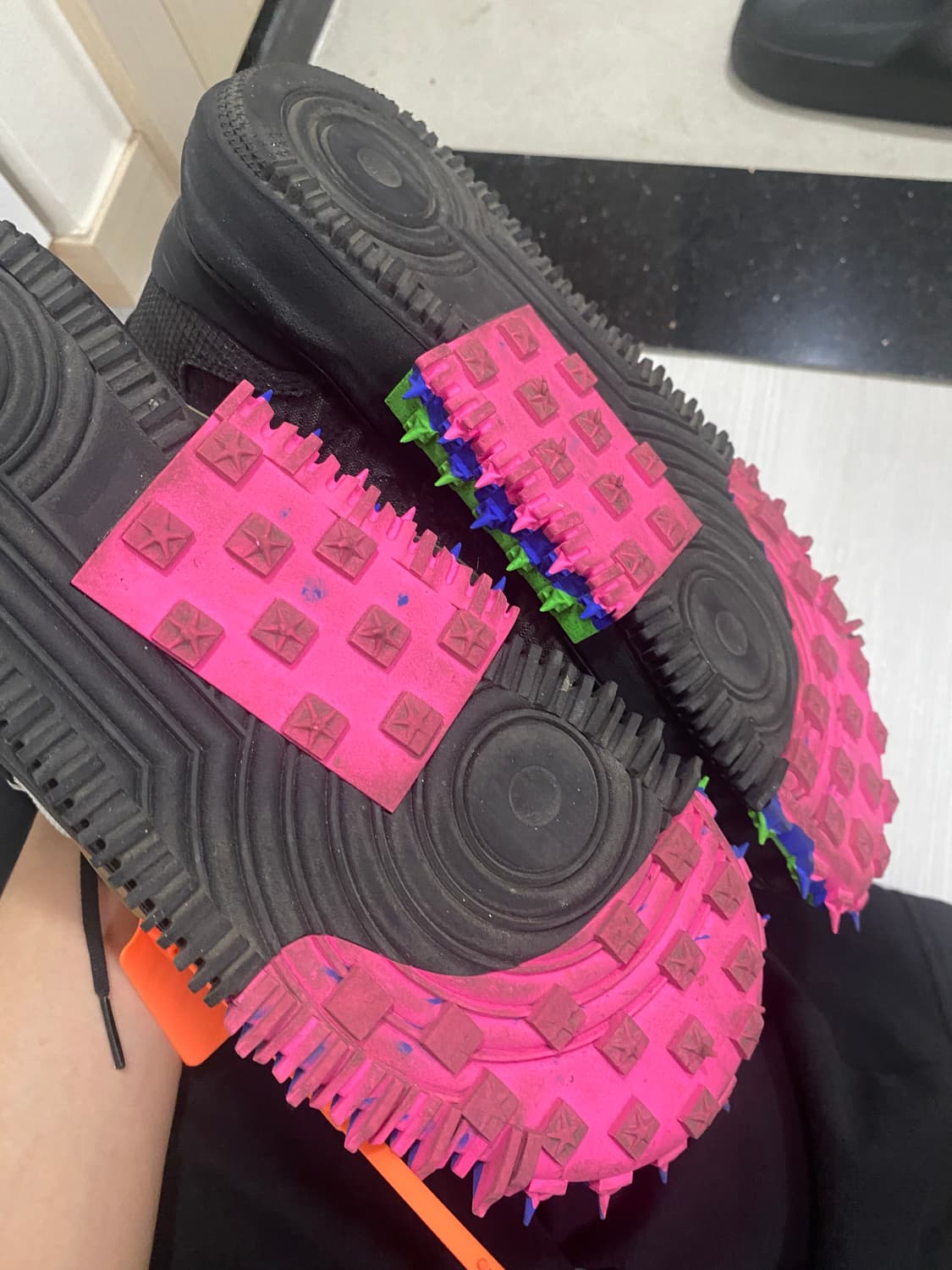 나이키 오프화이트 에어포스1 미드 sp black 상품이미지3