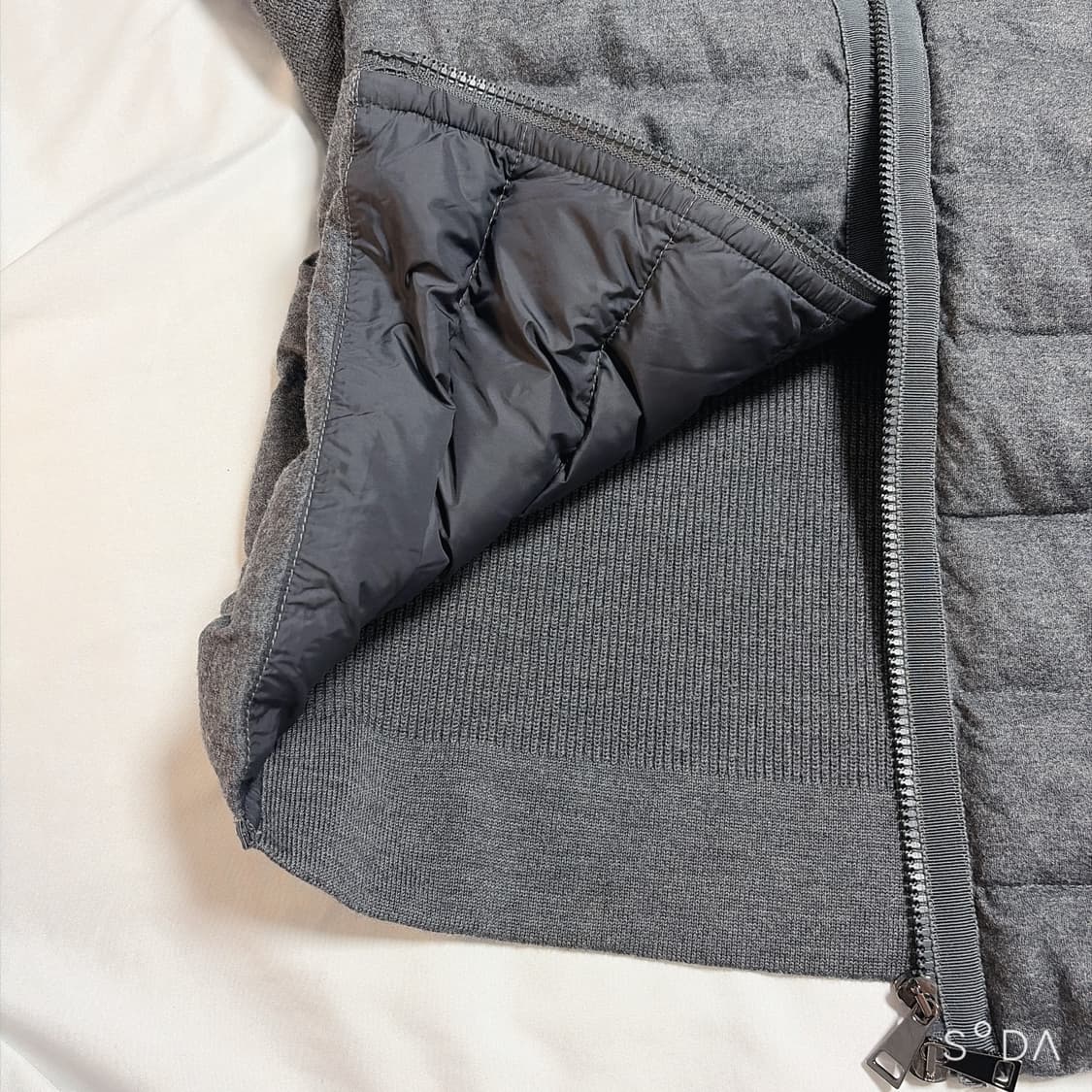 몽클레어 남성 니트 패딩 자켓 그레이 M 상품이미지9