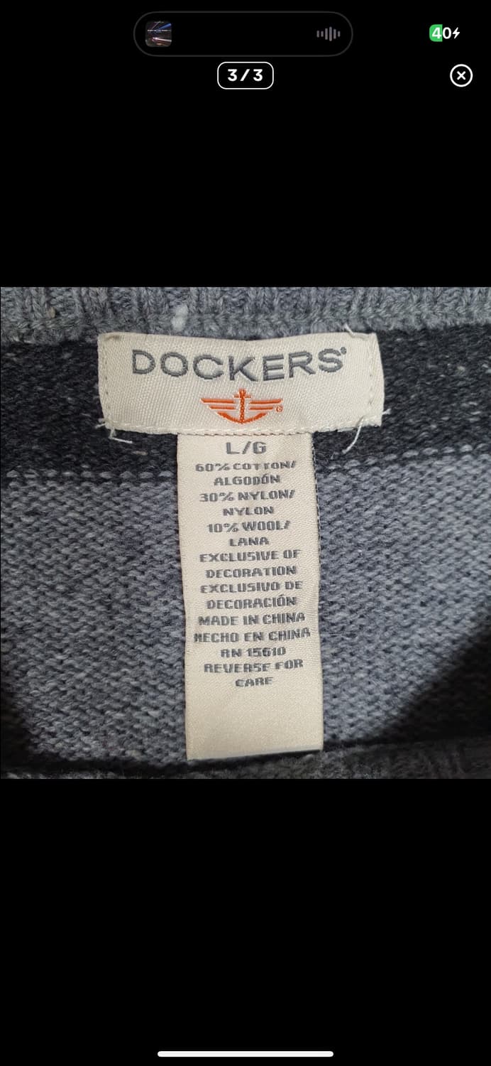 (바배) Dockers 스트라이프 울 혼방 니트 상품이미지3