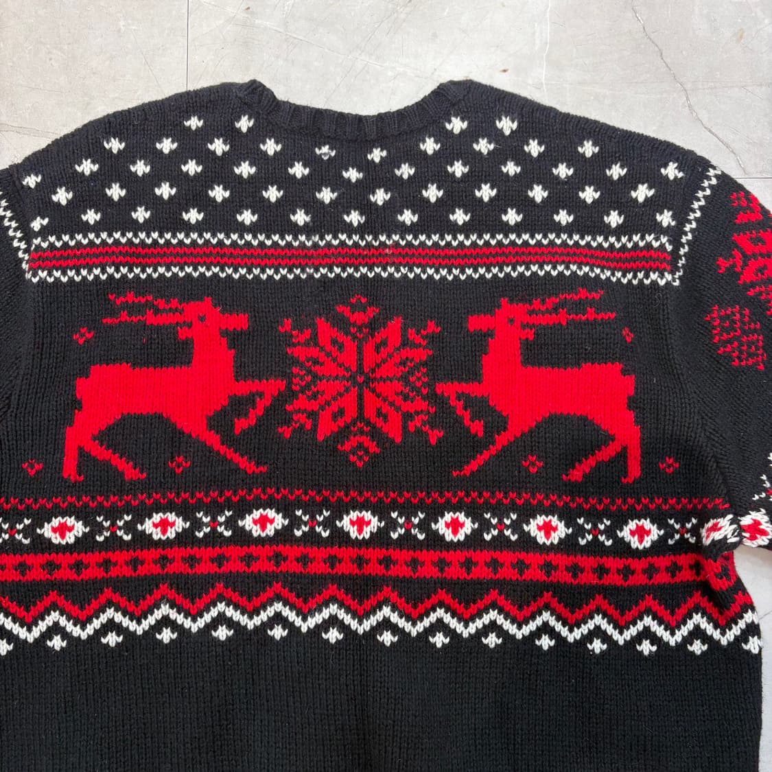 폴로 홀리데이 순록 노르딕 스웨터XL 상품이미지5