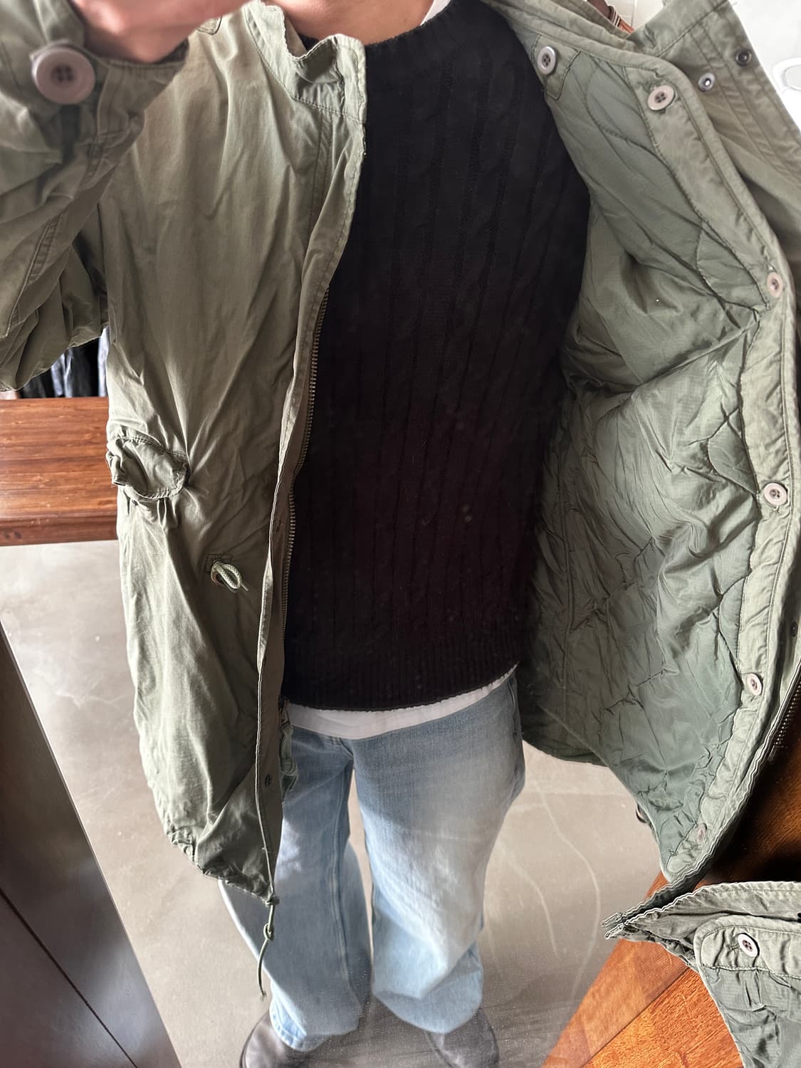 70s us army m65 피쉬테일 개파카 자켓 상품이미지6