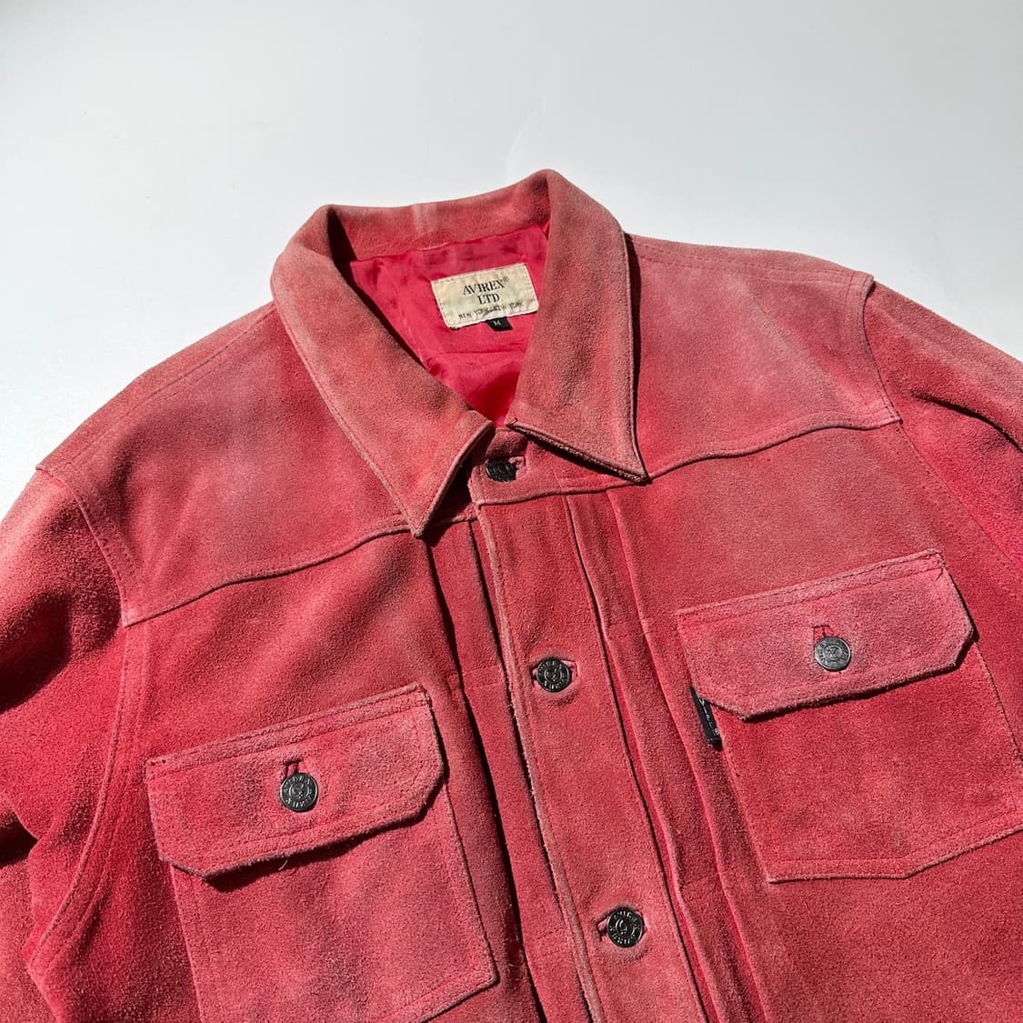 아비렉스 카우레더 스웨이드 2nd 트러커 자켓 상품이미지3