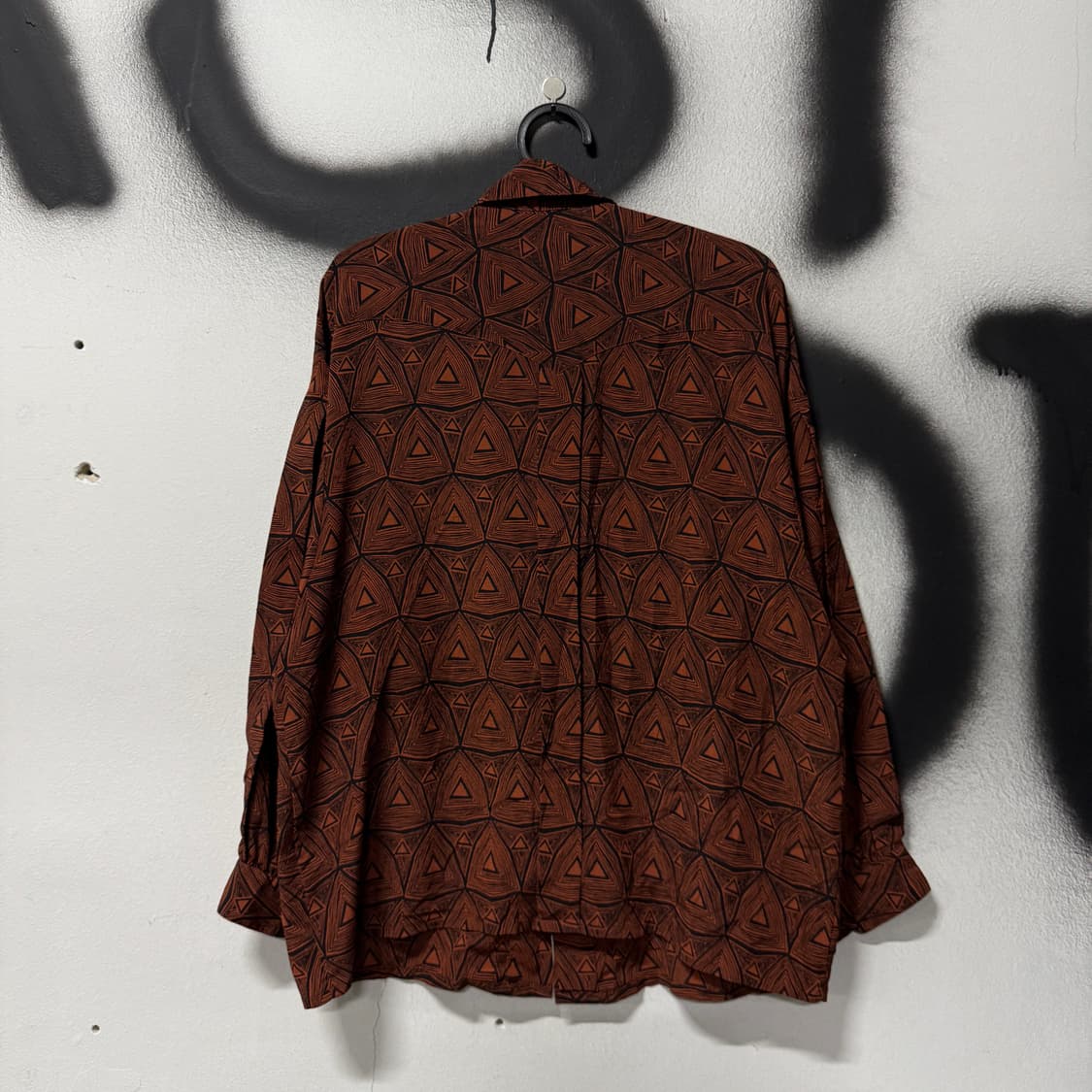 VTG 빈티지 기하학 에스닉 풀 패턴 절개 디테일 긴팔 셔츠 상품이미지2