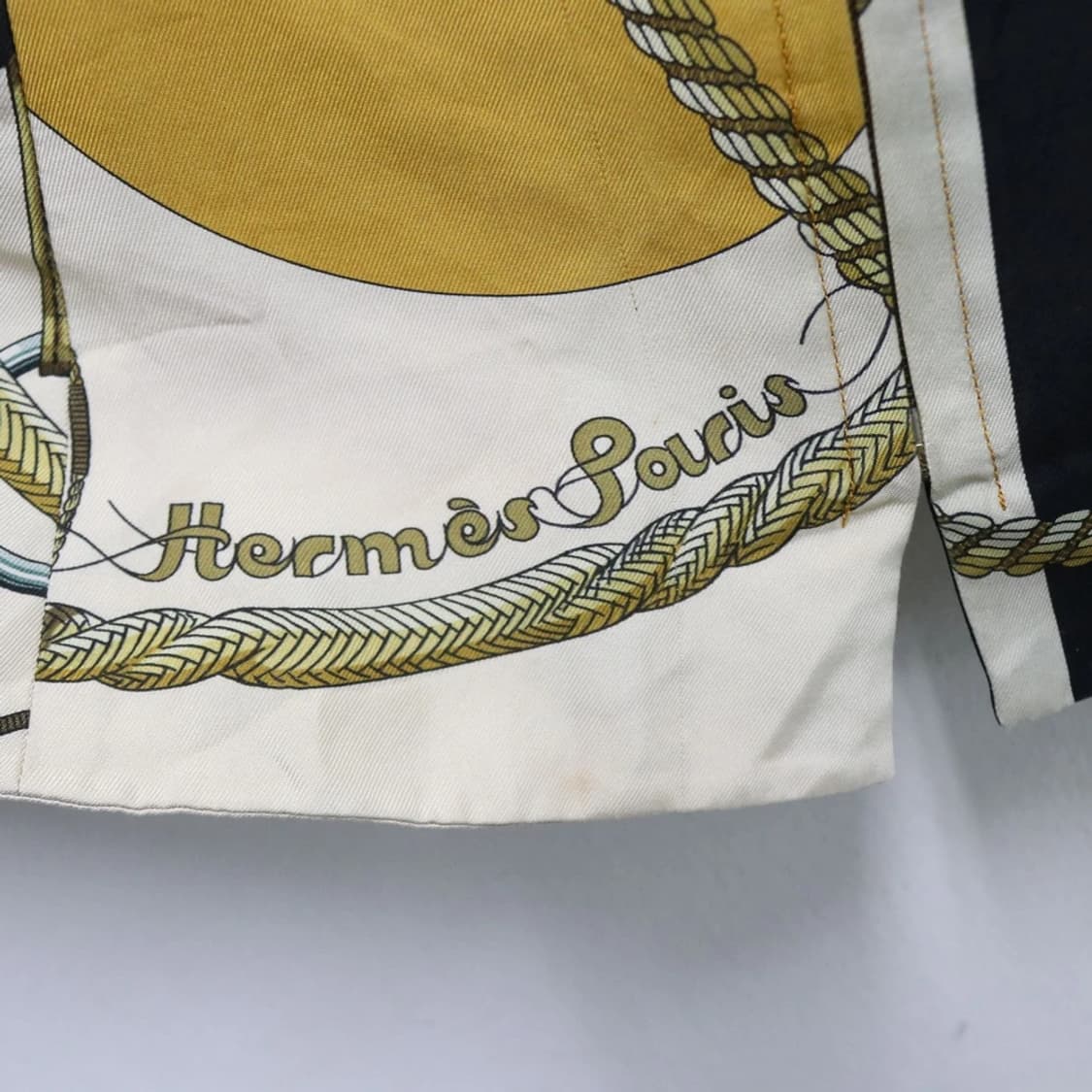 80-90'S 에르메스 패턴 실크 혼방 베스트 60153 상품이미지8