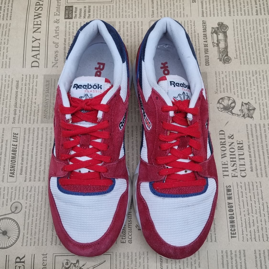 리복 GL6000 레드 스웨이드 운동화255 상품이미지2