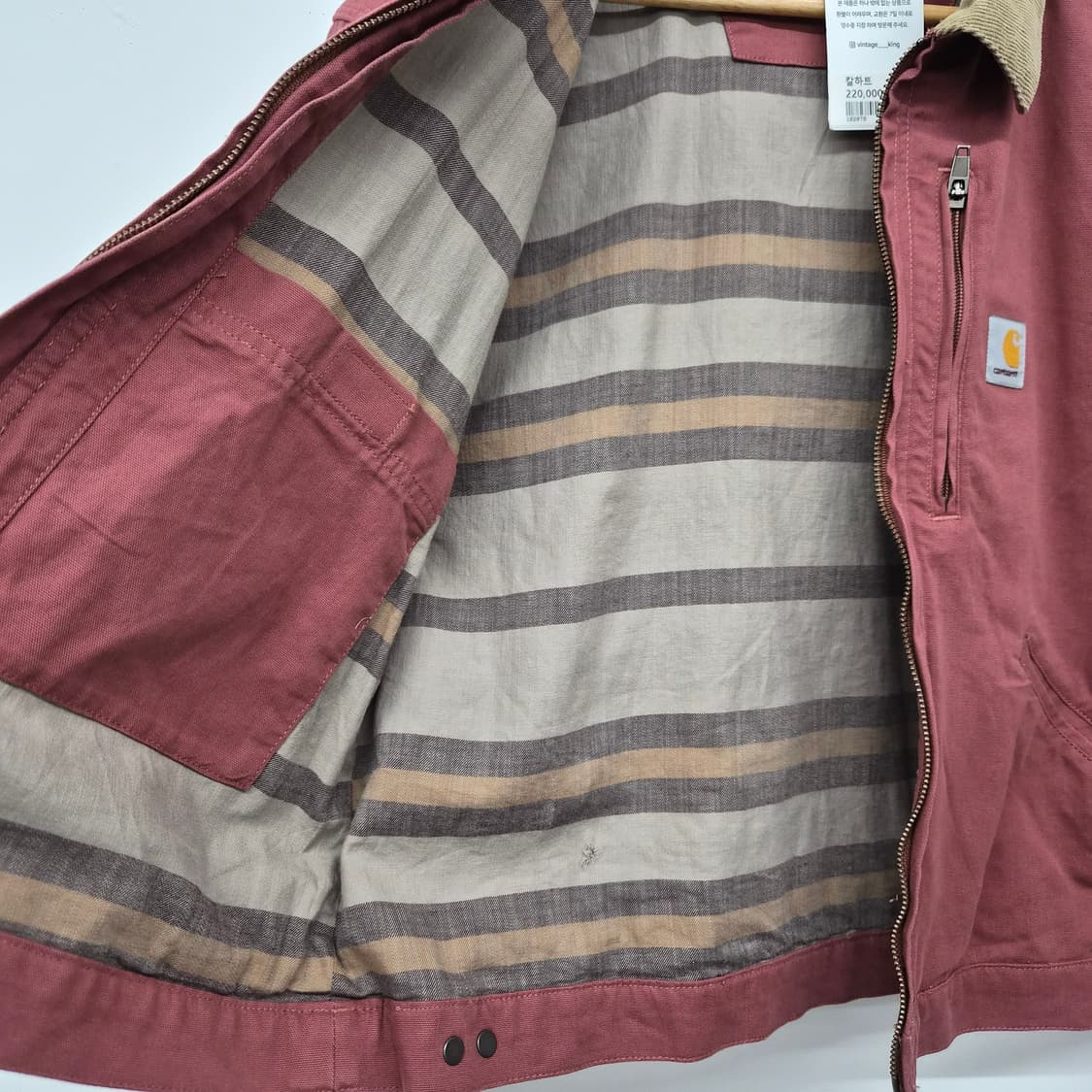 칼하트 와인색 디트로이트 자켓 남녀공용 S 상품이미지7