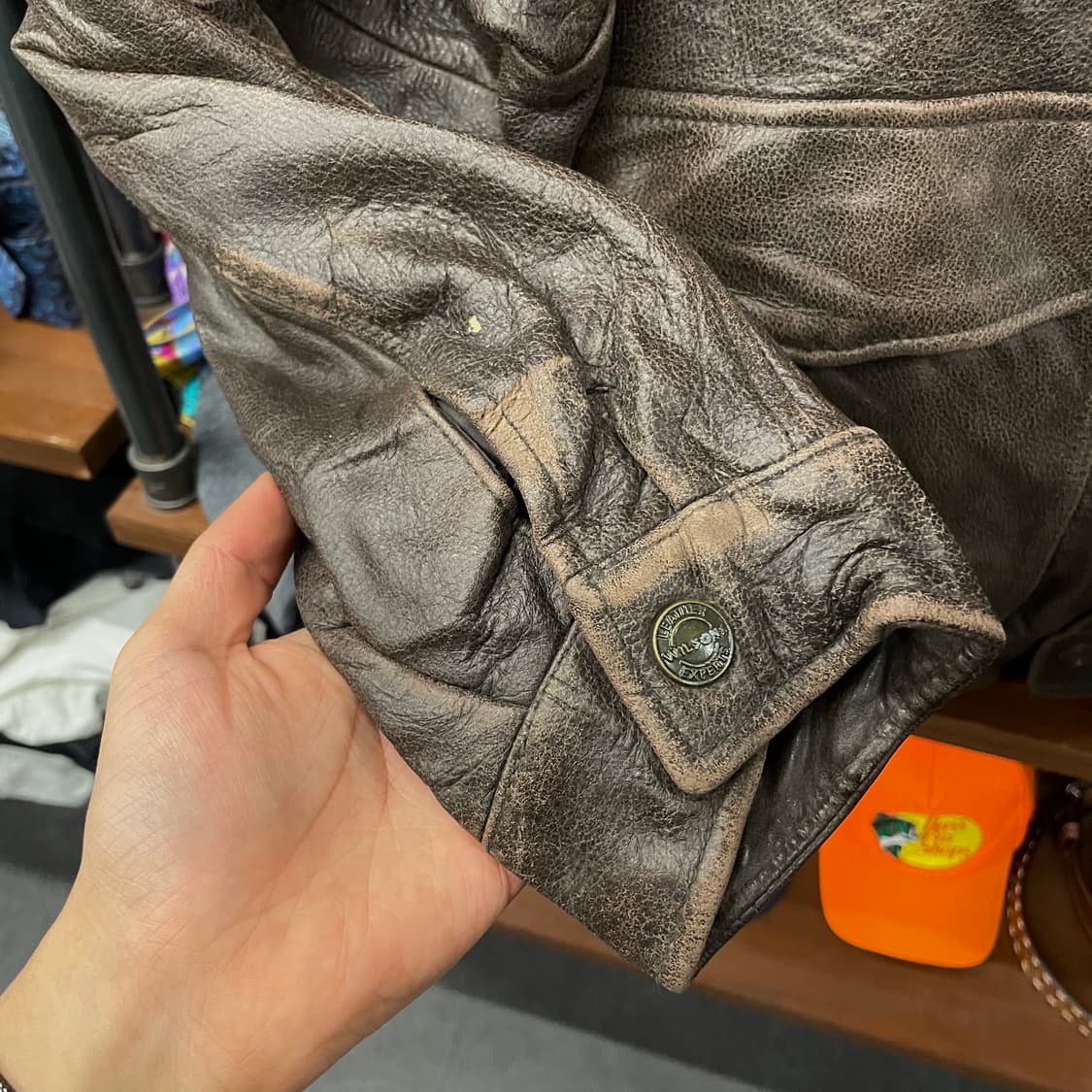 00s 윌슨 레더 미 공군 플라이트 리얼 레더 자켓 상품이미지6