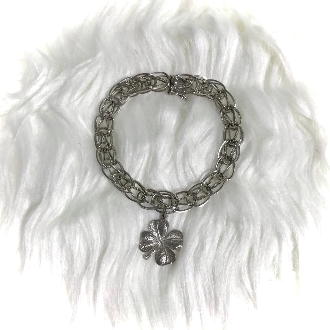 빈티지 네잎클로버 체인 팔찌 상품이미지1