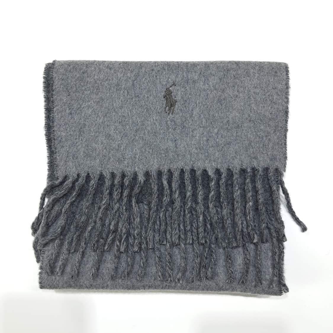 MX453 폴로 이태리판 울 양면 그레이 머플러 목도리 상품이미지7
