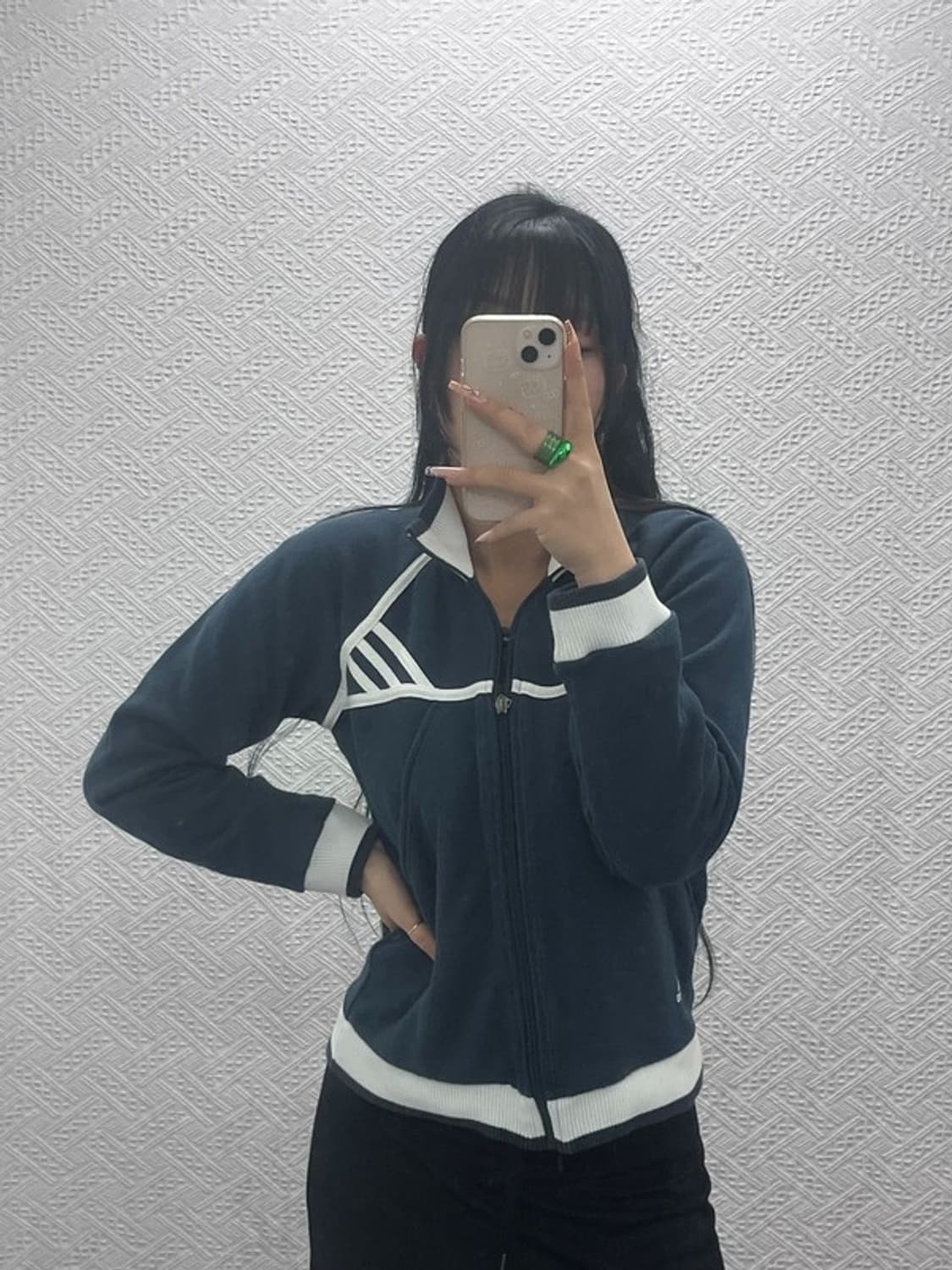 아디다스 재팬 희귀 올드스쿨 레트로 크롭 약기모 집업 L C08241 상품이미지1