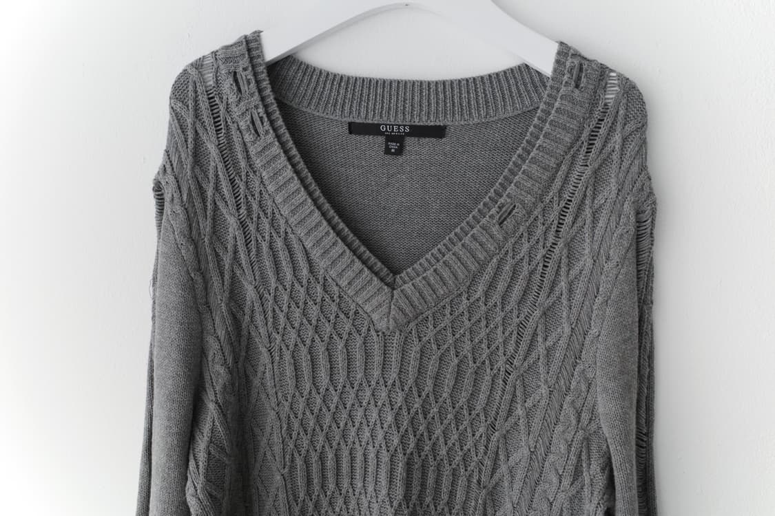 guess) damage long knit 상품이미지3