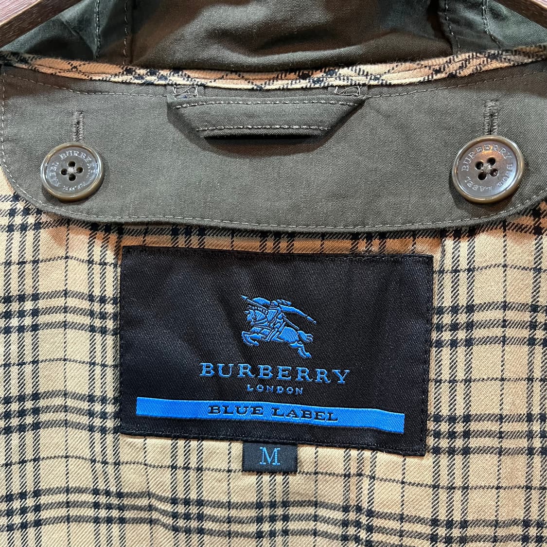 버버리 블루라벨 노바 체크 라이너 모즈 코트 상품이미지8