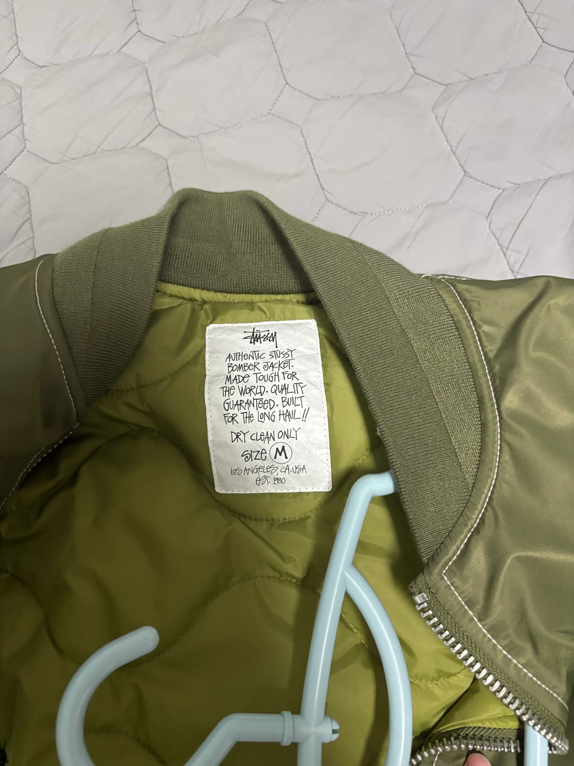 스투시 리버시블 봄버 자켓 올리브 상품이미지3
