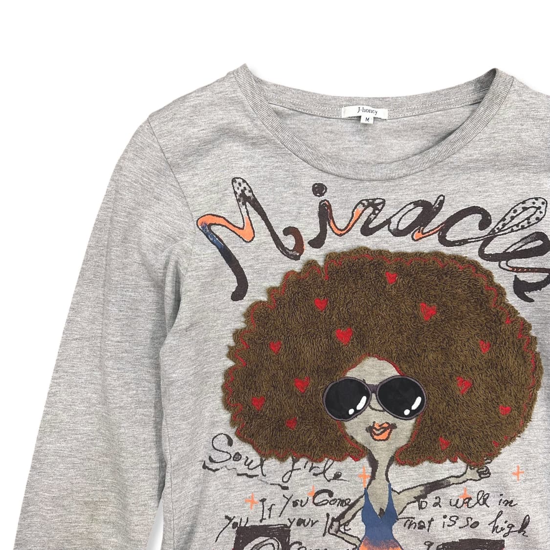 Curly hair fur docking drawing top 상품이미지2