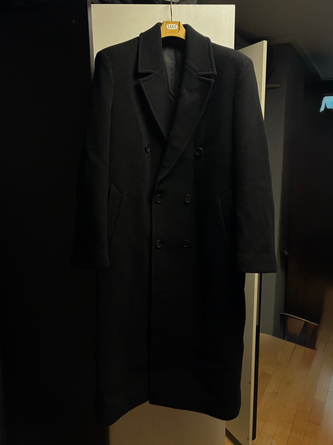 (새상품) 드로우핏 프리미어 울 더블 체스터 코트 [BLACK] 판매 상품이미지8