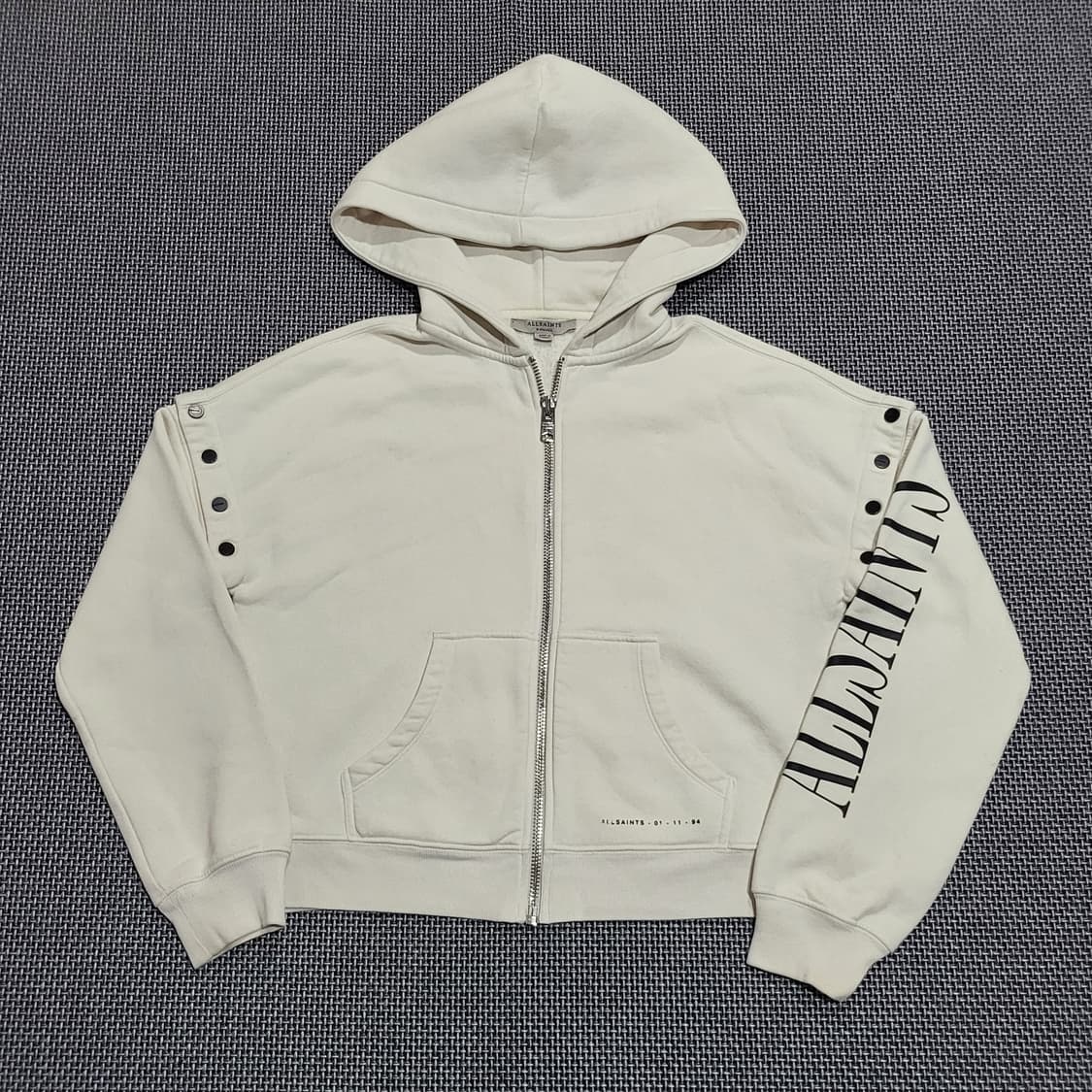(여성) 올세인츠 사이드로고 기모 후드집업 (XS) 상품이미지1
