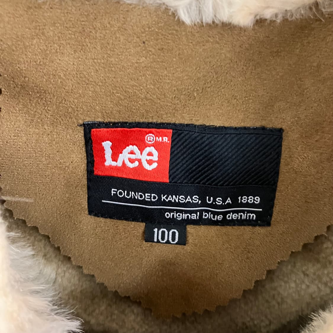 LEE 리 카우레더 토끼털 무스탕 자켓 100 상품이미지3