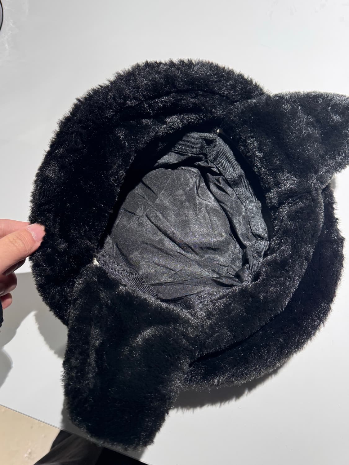 JPN 귀도리 블랙 퍼 버킷햇  상품이미지4