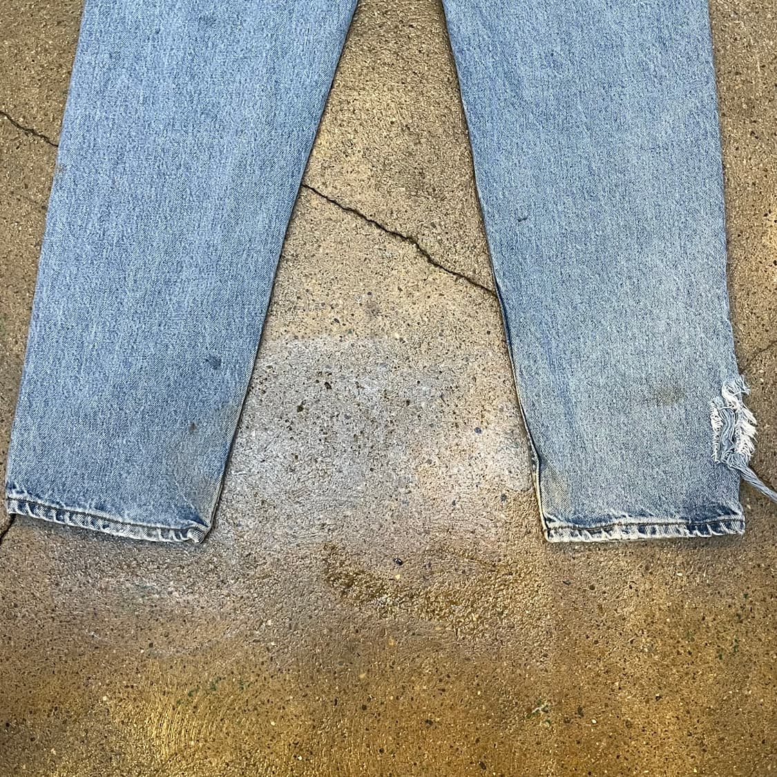 미국 빈티지 리바이스 550 연청바지 워싱 데님 팬츠 상품이미지9