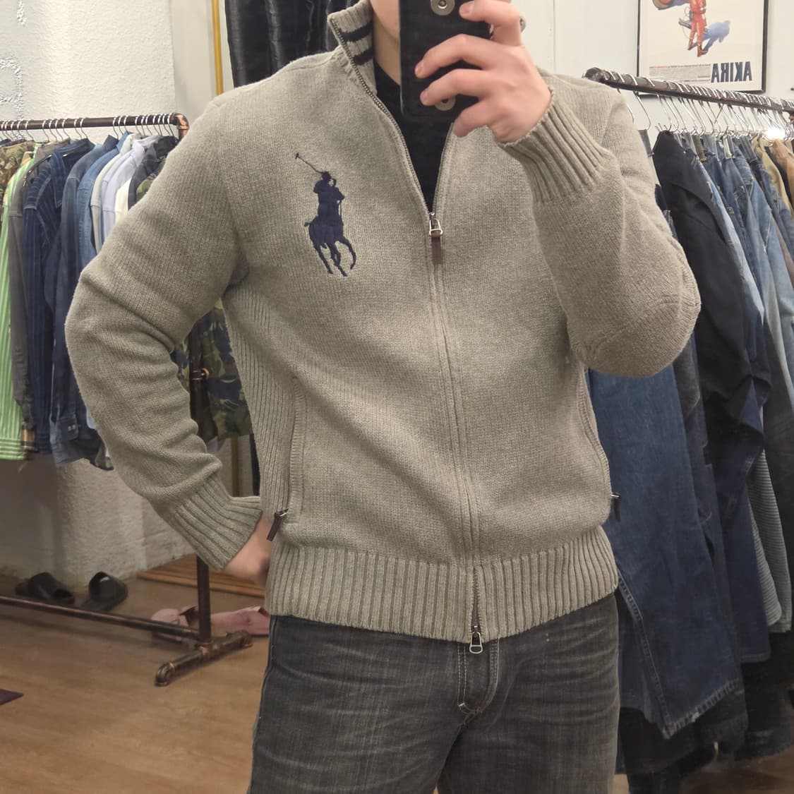 폴로 빅포니 니트집업 m 상품이미지6