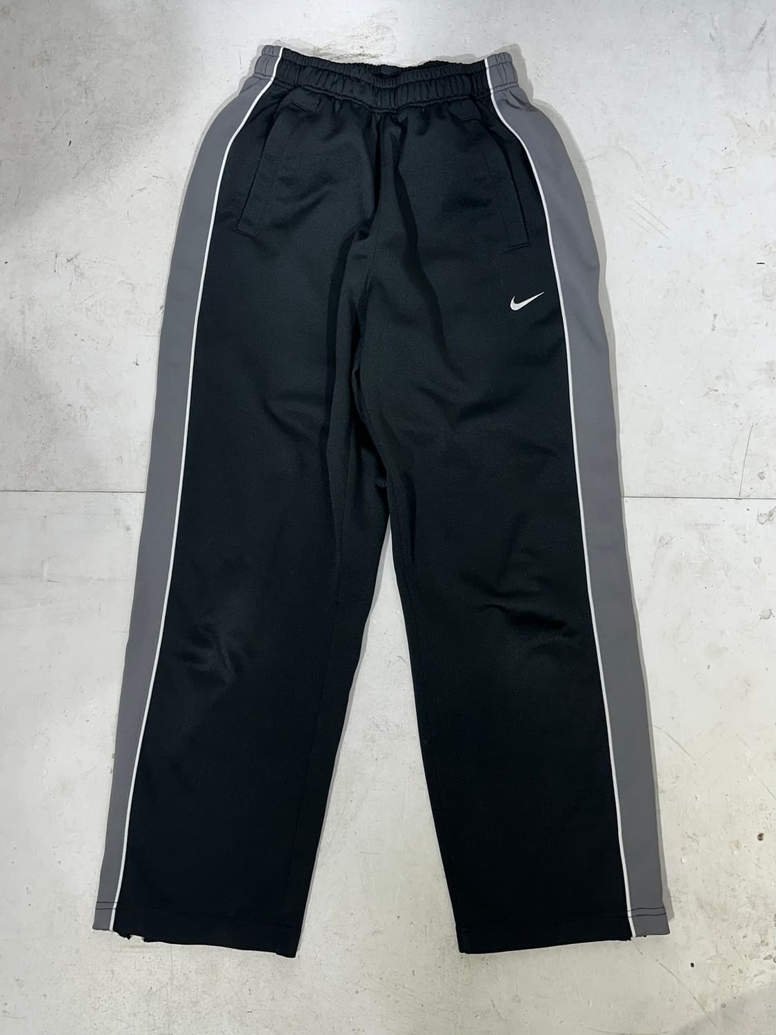 나이키 블랙 와이드 그레이 사이드 라인 추리닝 바지 트레이닝 팬츠 M 상품이미지4