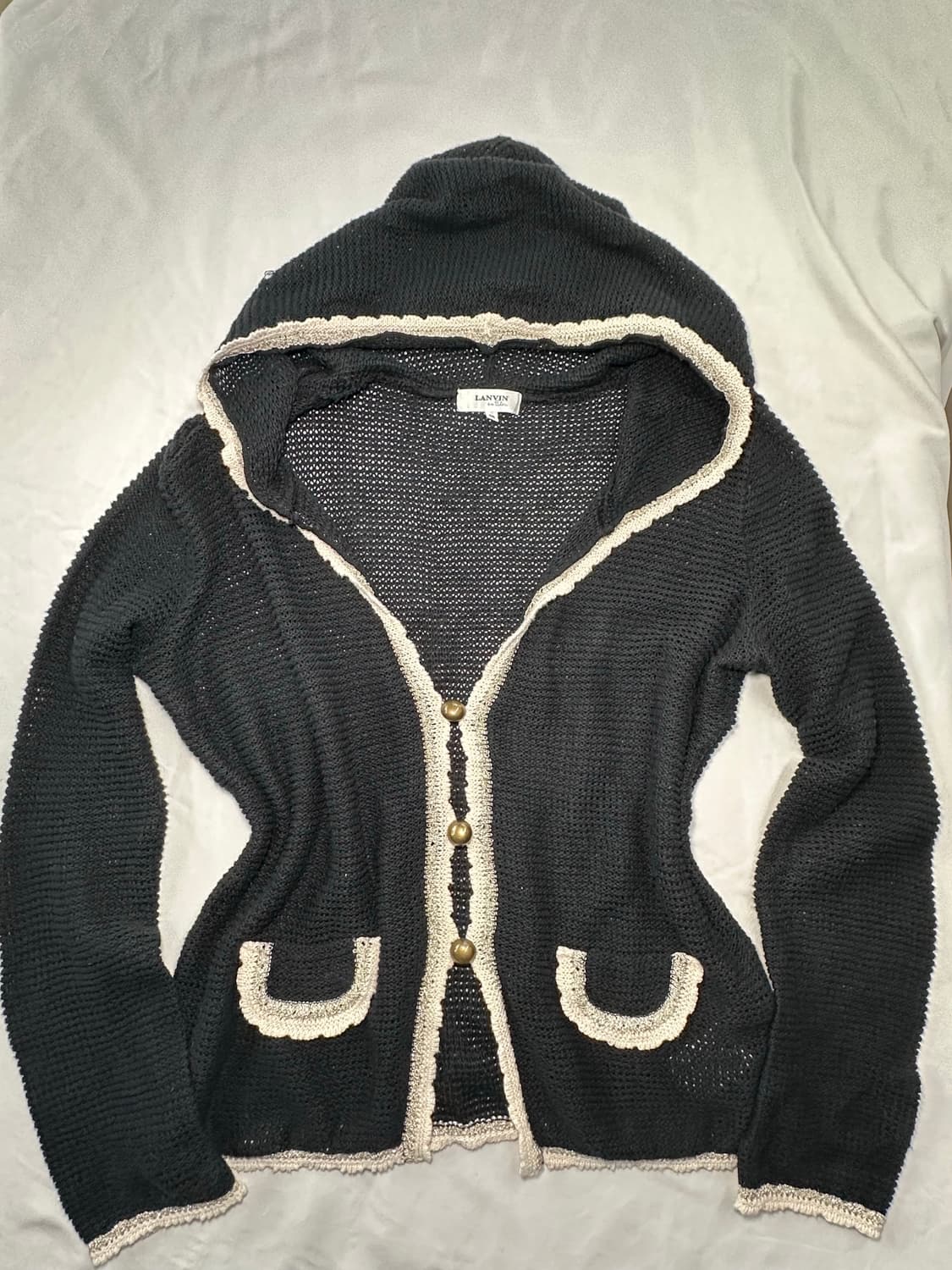 랑방 그물 니트가디건 상품이미지2