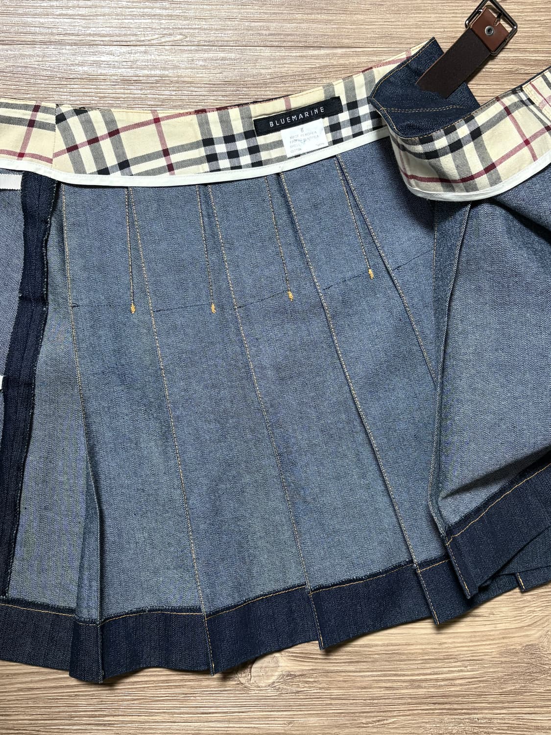 denim pleats wrap skirt 상품이미지10