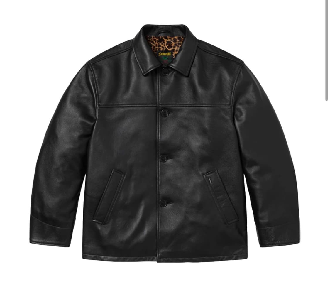 XL) 슈프림 쇼트 레더 카코트 25ss 새상품 상품이미지3