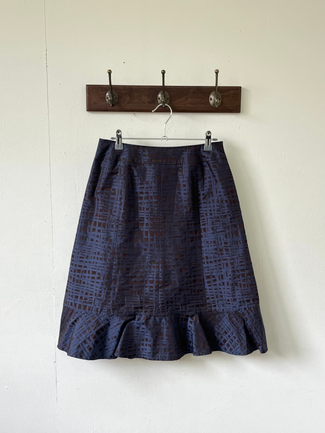 Ch parienne 블루블랙 체크 스커트 상품이미지1