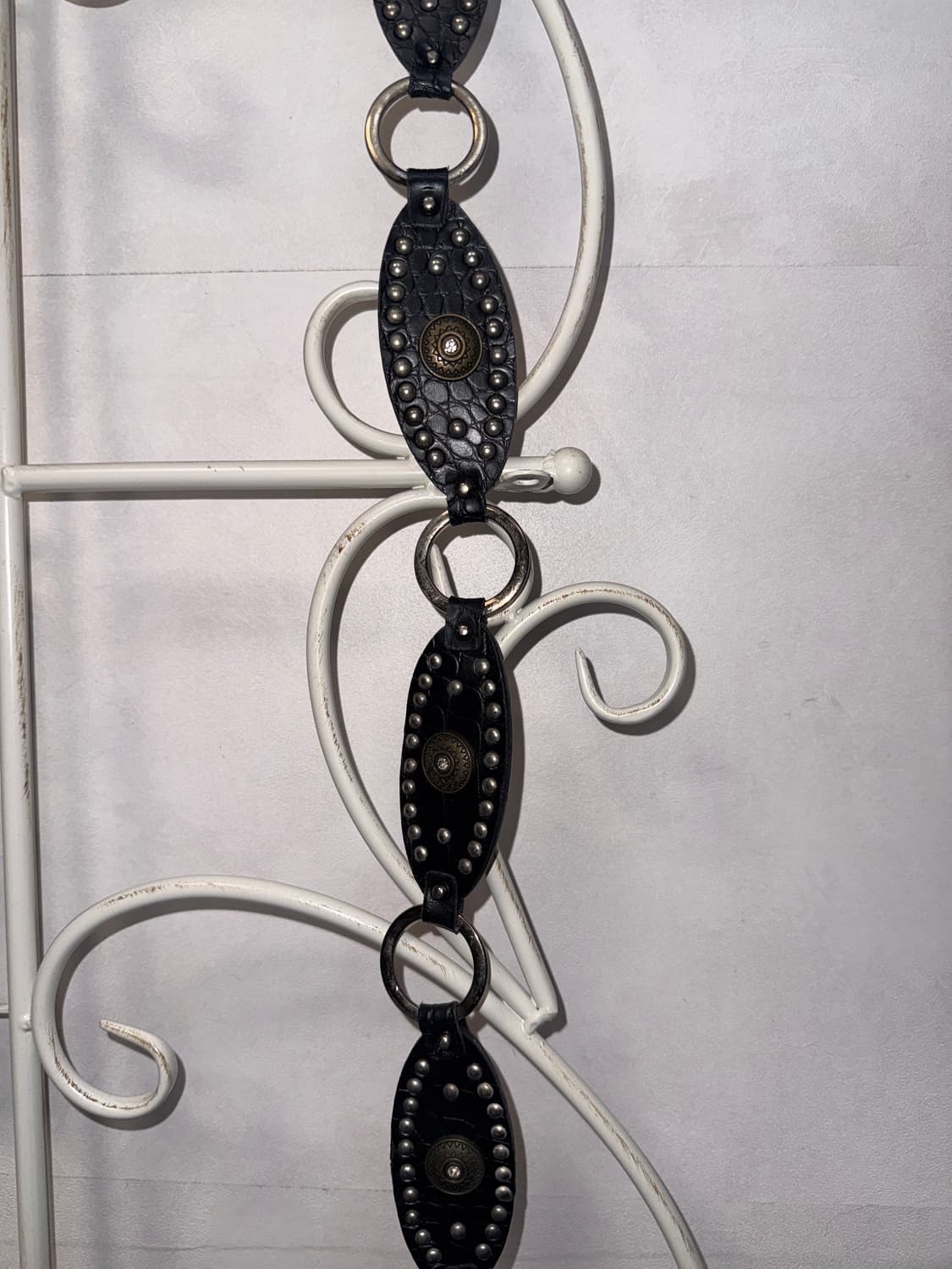 Black bold western stud chain belt 상품이미지6