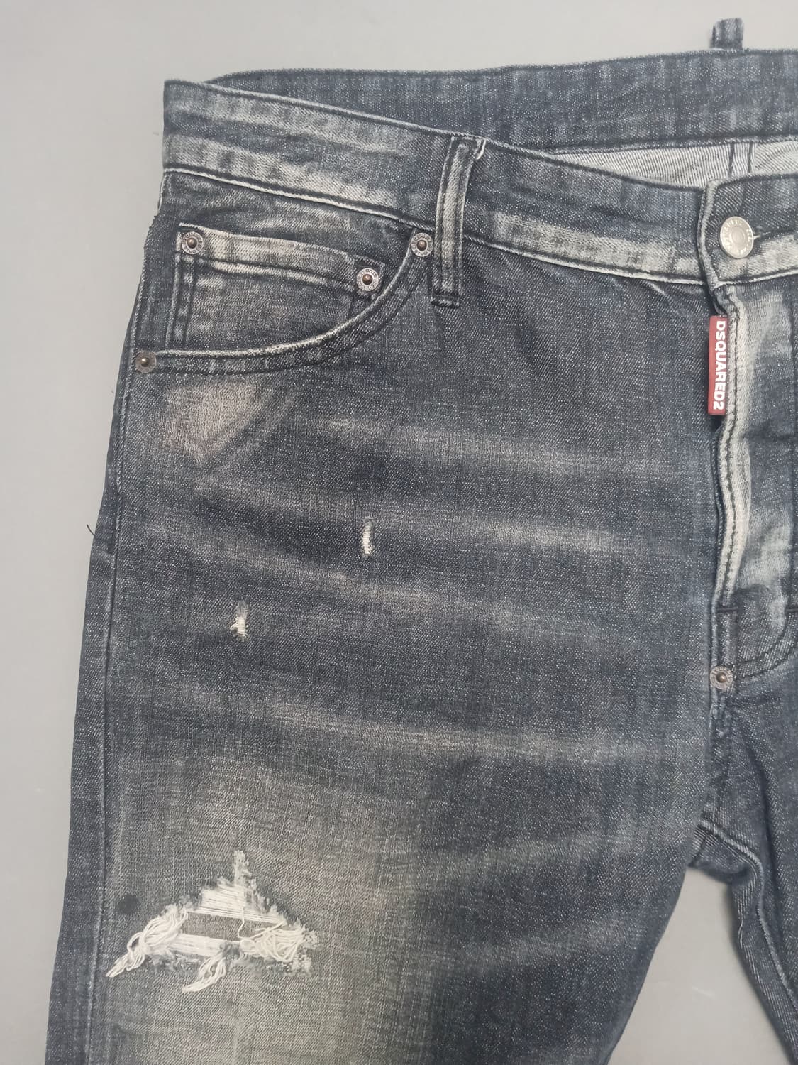 [36] 디스퀘어드2 디스워싱 슬림 블랙진 청바지 상품이미지2