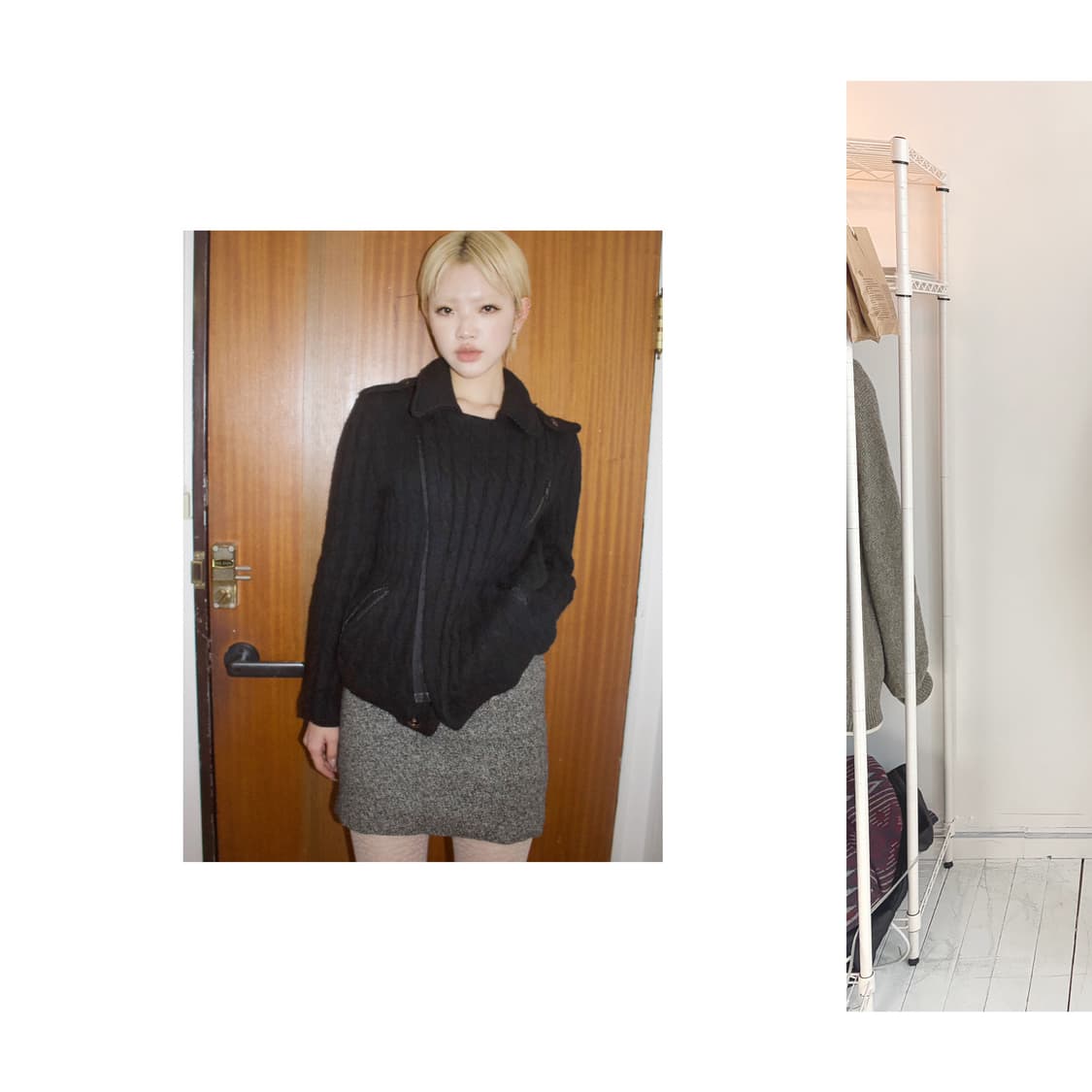 wool knit biker jacket 상품이미지9