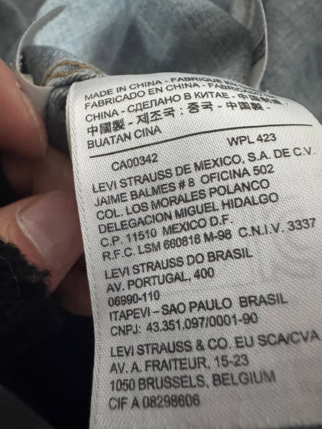 리바이스 클래식 웨스턴 연청 데님 셔츠 S ~ M 상품이미지6