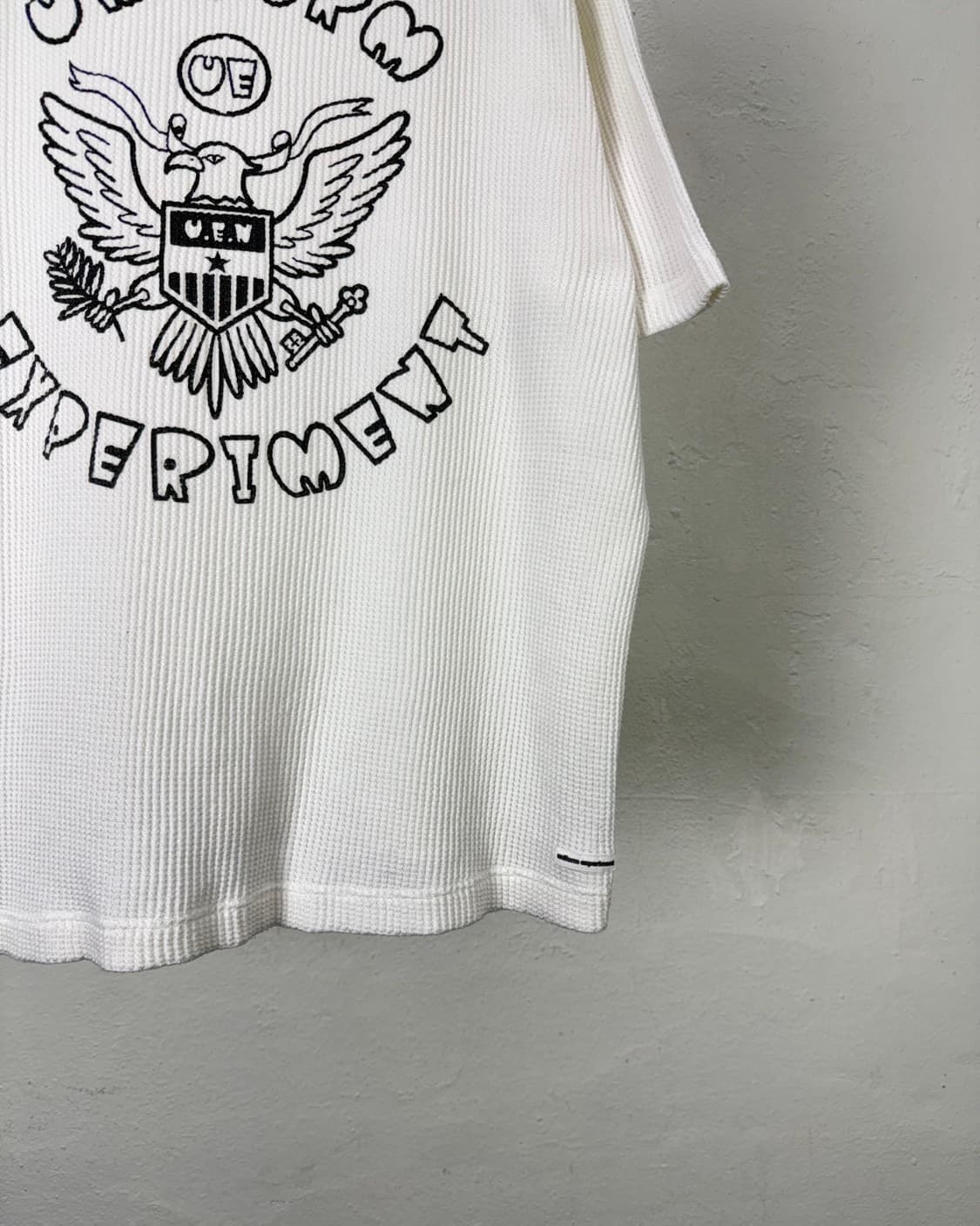 유니폼 익스페리먼트 화이트 와플 하프 티셔츠 상품이미지6