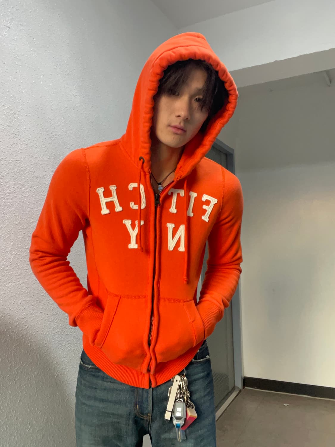 아베크롬비 오랜지 후드집업 상품이미지3