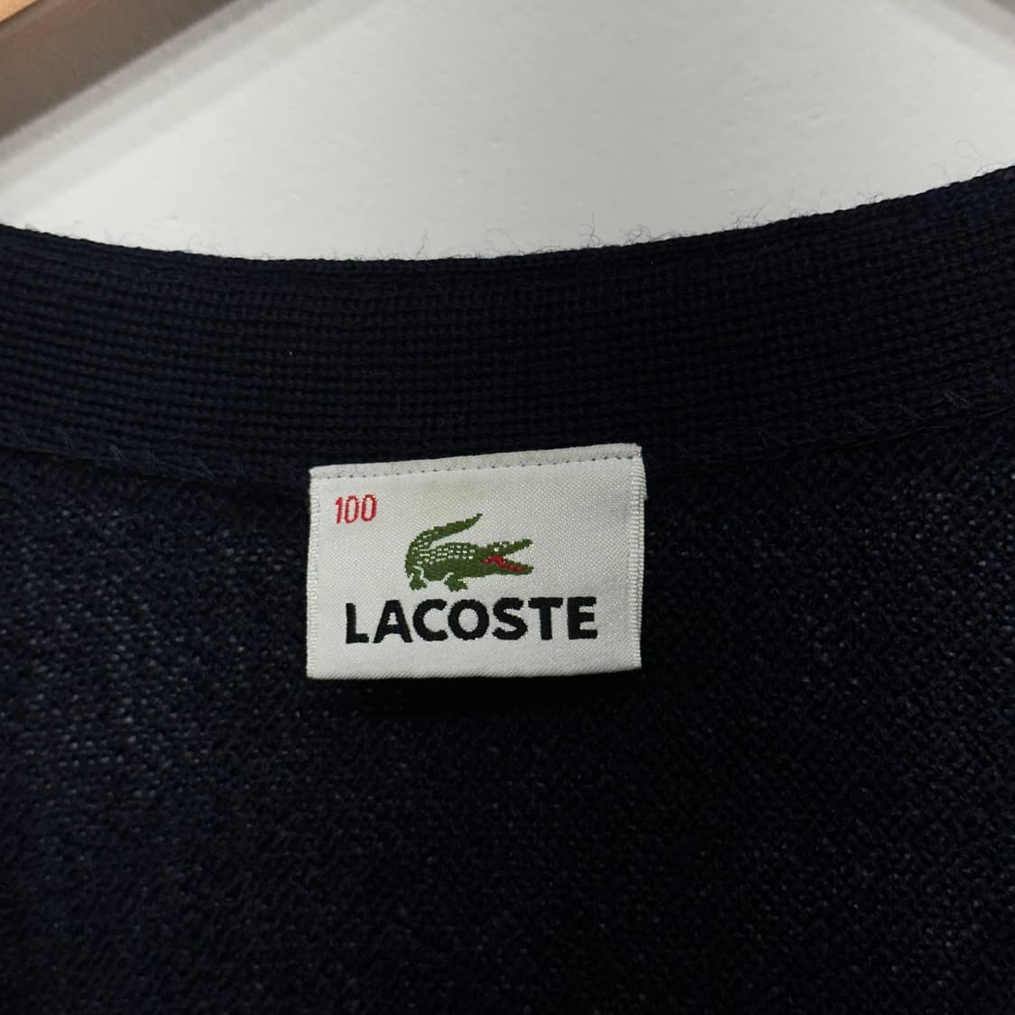 라코스테 lacoste 네이비 브이넥 모 가디건 상품이미지5