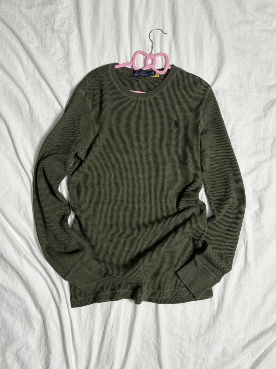 폴로 와플 카키 롱슬 상품이미지1