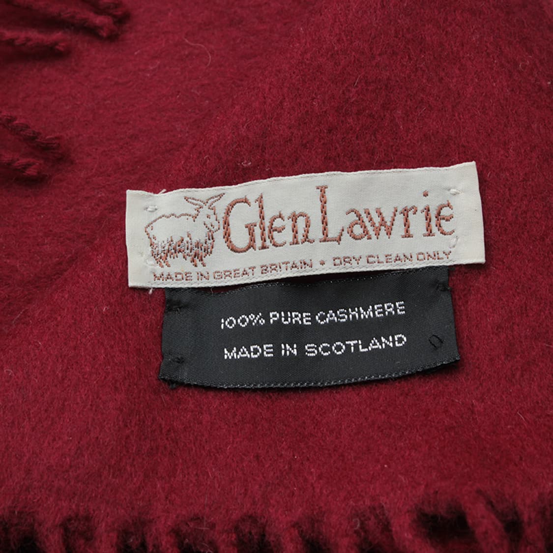 글렌로리 버건디 캐시미어 머플러 상품이미지3