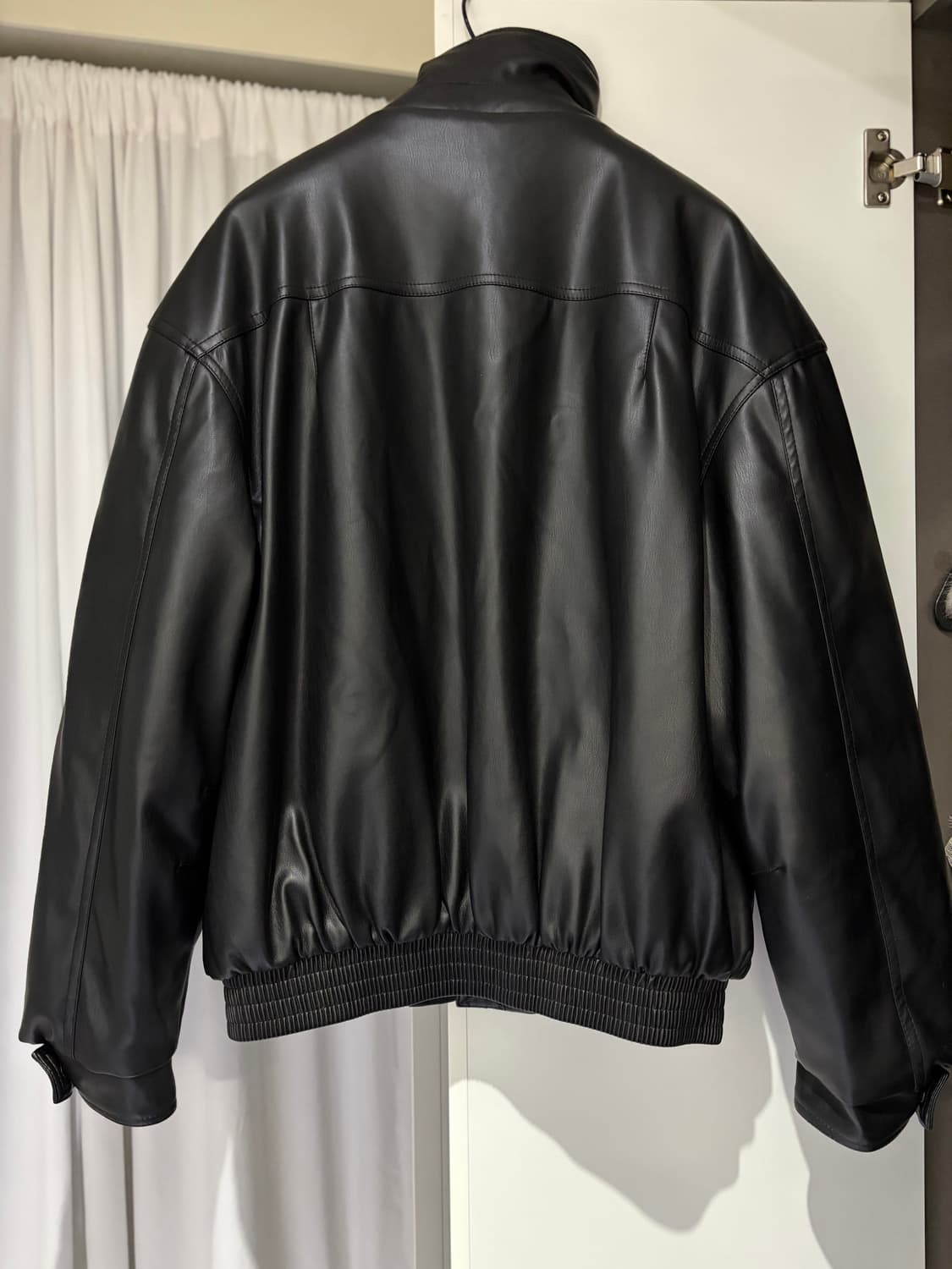 ZARA 자라 블랙 에코 레더 봄버 자켓 M 상품이미지2